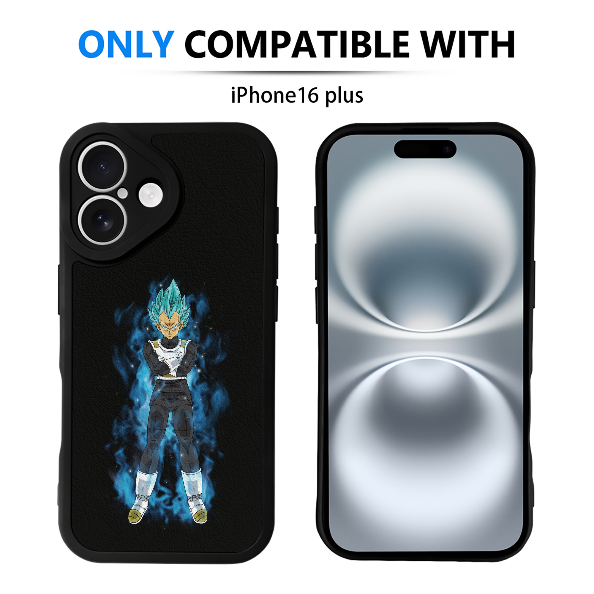 （画像用） ドラゴンボール ベジータ四世（Bejīta Yonsei）DRAGON BALL Vegeta IV 【iPhone 16シリーズ対応】シリコンスマホケース（レザー調） 材質：シリコン